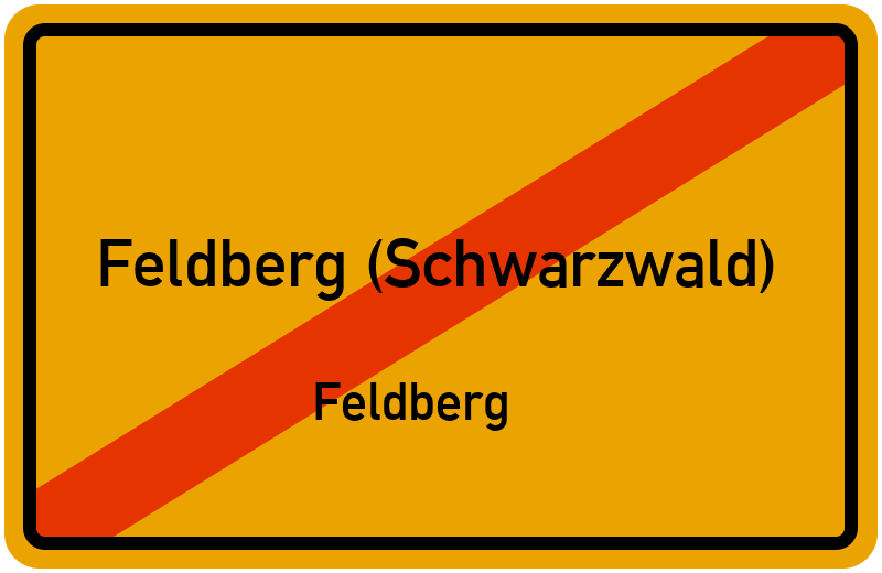 Ortsschild Feldberg (Schwarzwald)