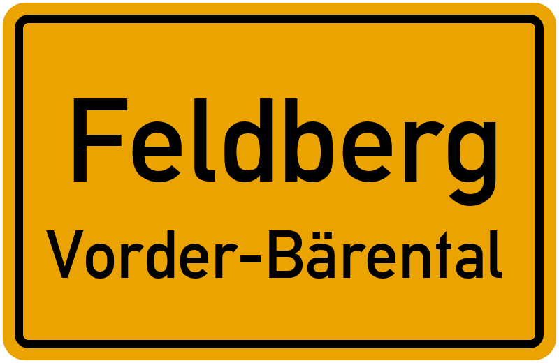 Ortsschild Feldberg