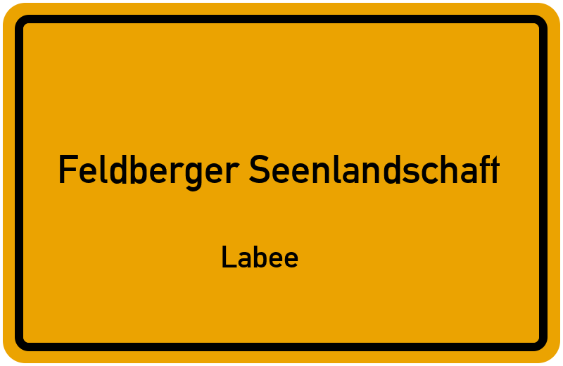 Ortsschild Feldberger Seenlandschaft