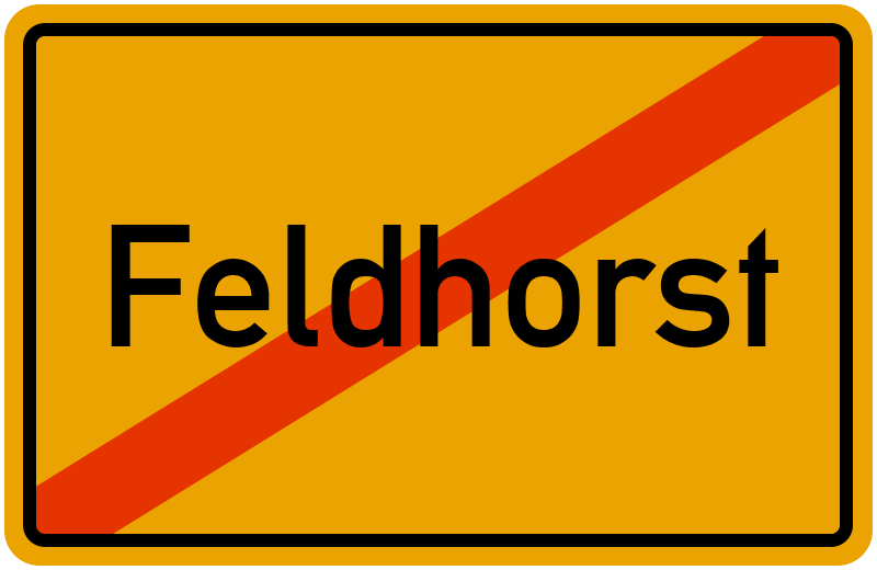 Ortsschild Feldhorst