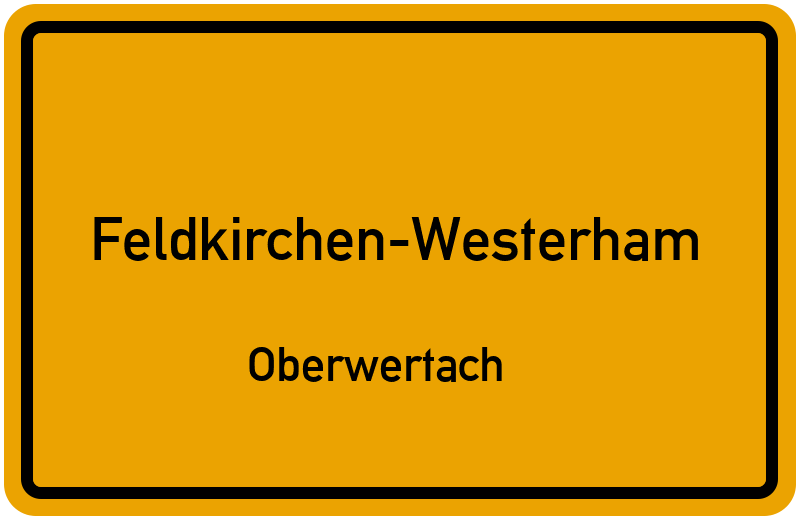 Ortsschild Feldkirchen-Westerham