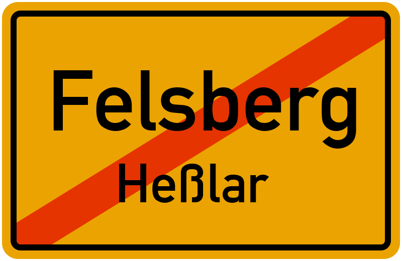 Ortsschild Felsberg