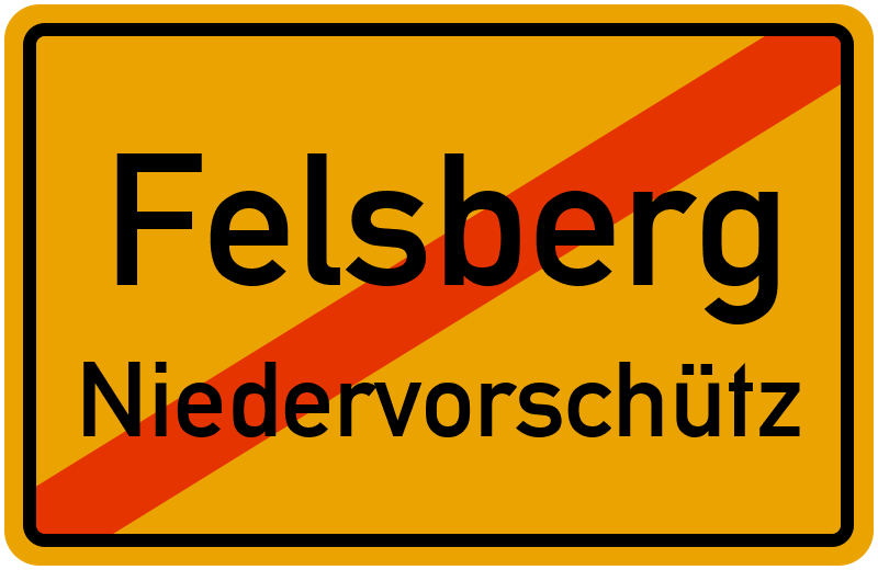Ortsschild Felsberg