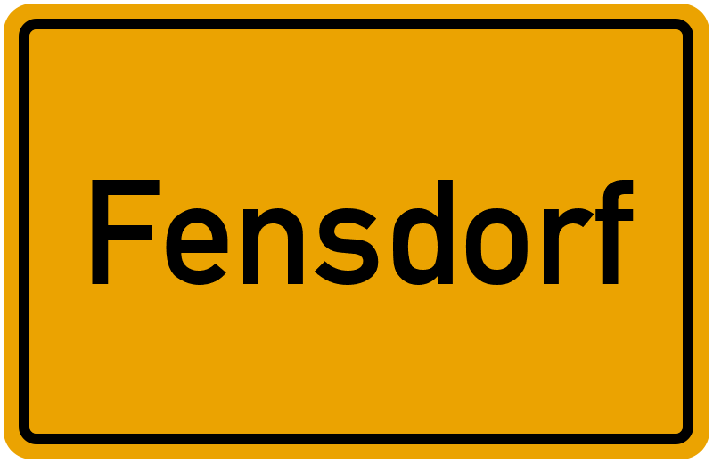 Ortsschild Fensdorf