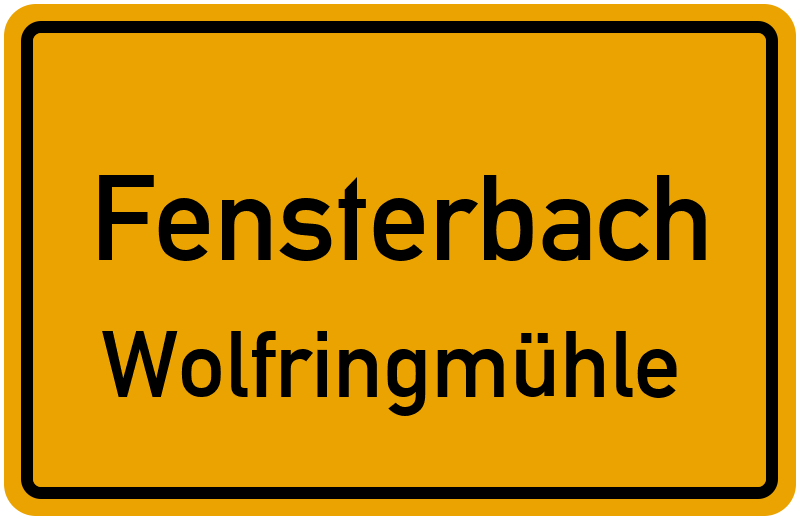 Ortsschild Fensterbach