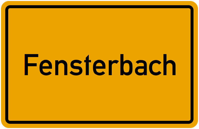 Ortsschild Fensterbach