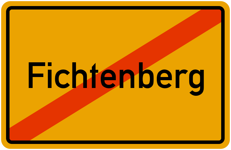 Ortsschild Fichtenberg
