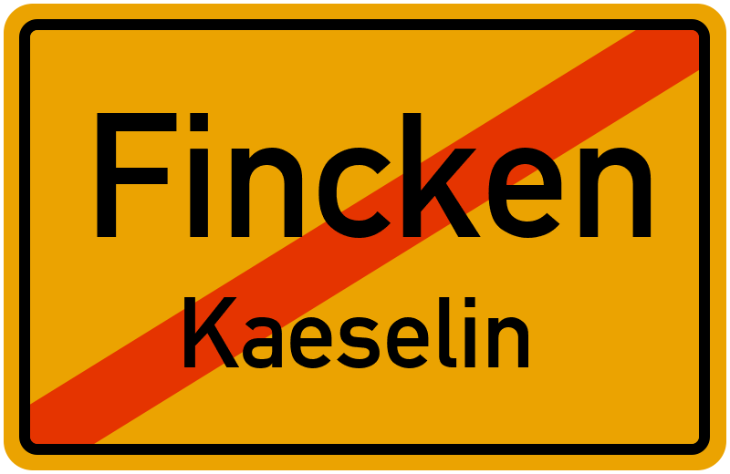 Ortsschild Fincken