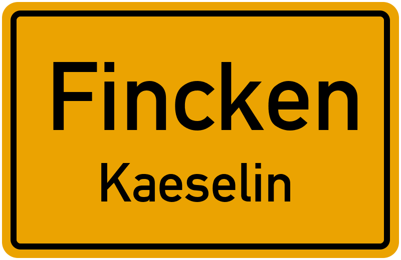Ortsschild Fincken