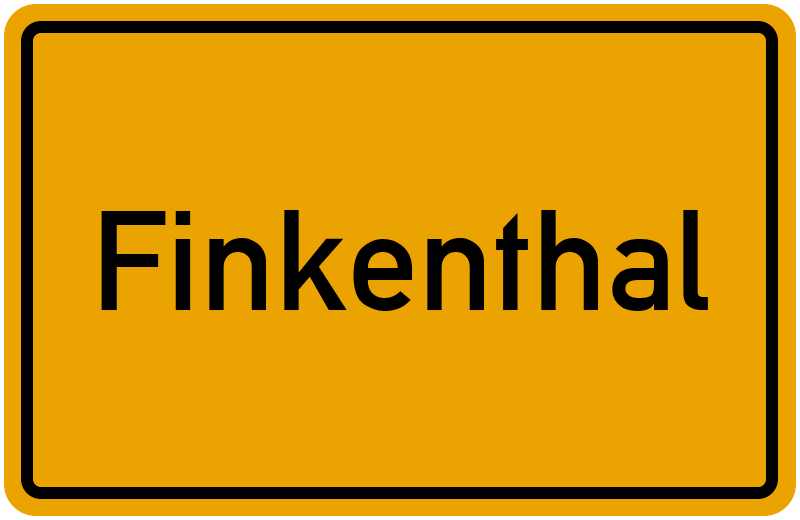 Ortsschild Finkenthal