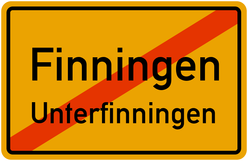 Ortsschild Finningen