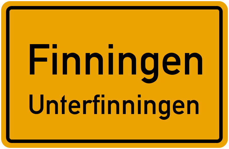 Ortsschild Finningen