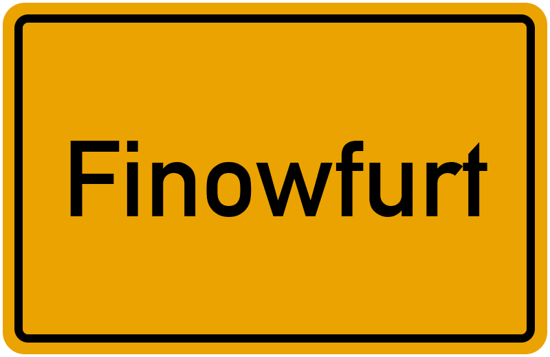 Ortsschild Finowfurt