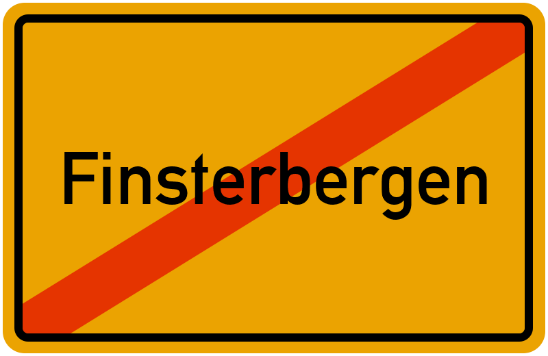 Ortsschild Finsterbergen