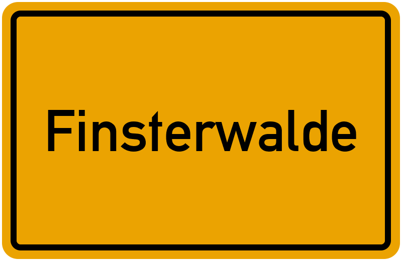Ortsschild Finsterwalde