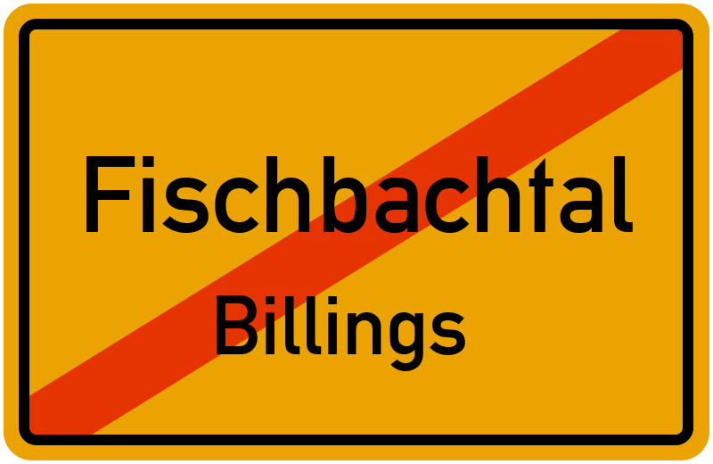 Ortsschild Fischbachtal