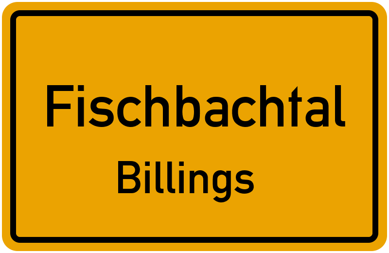 Ortsschild Fischbachtal