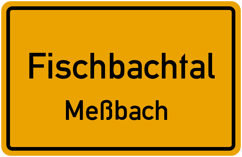 Ortsschild Fischbachtal