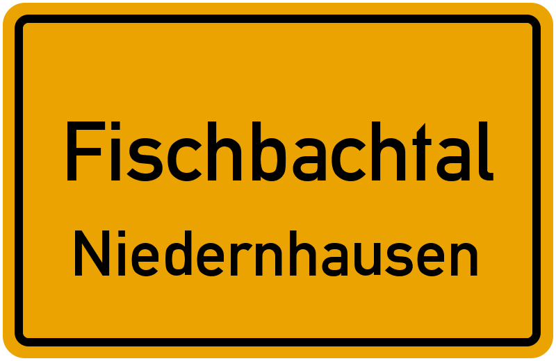 Ortsschild Fischbachtal