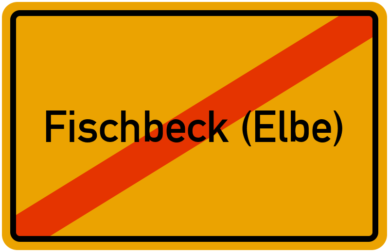 Ortsschild Fischbeck (Elbe)