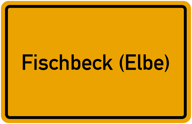 Ortsschild Fischbeck (Elbe)