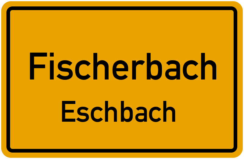 Ortsschild Fischerbach