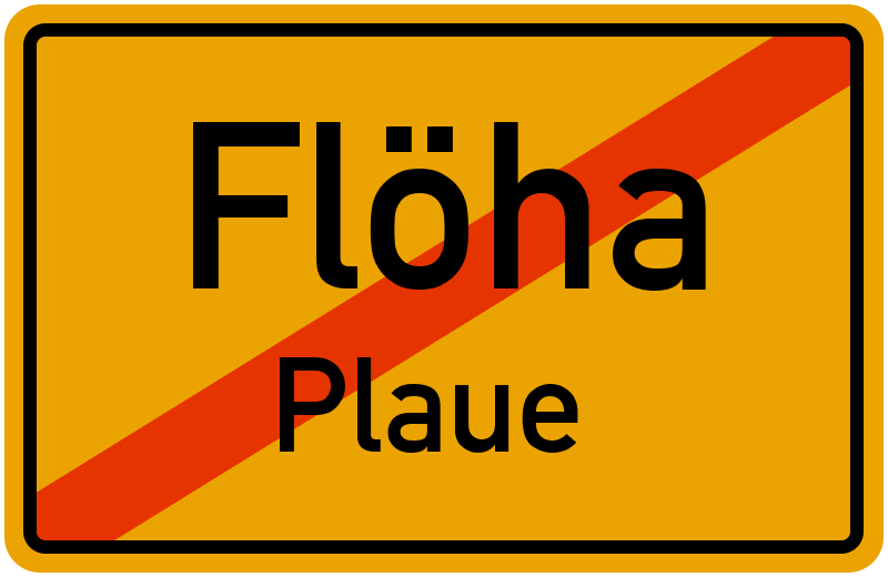 Ortsschild Flöha
