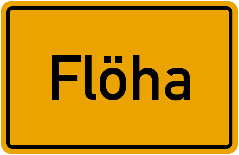 Ortsschild Flöha