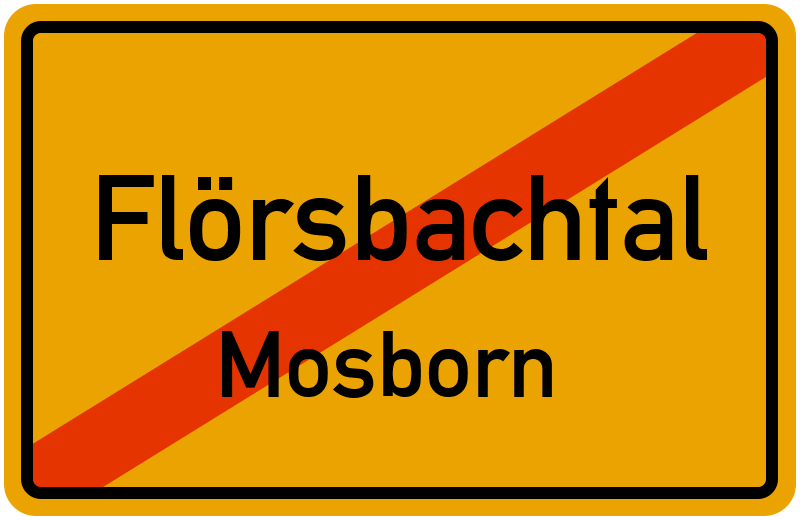Ortsschild Flörsbachtal