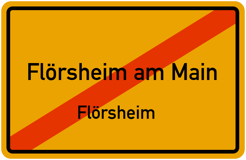 Ortsschild Flörsheim am Main