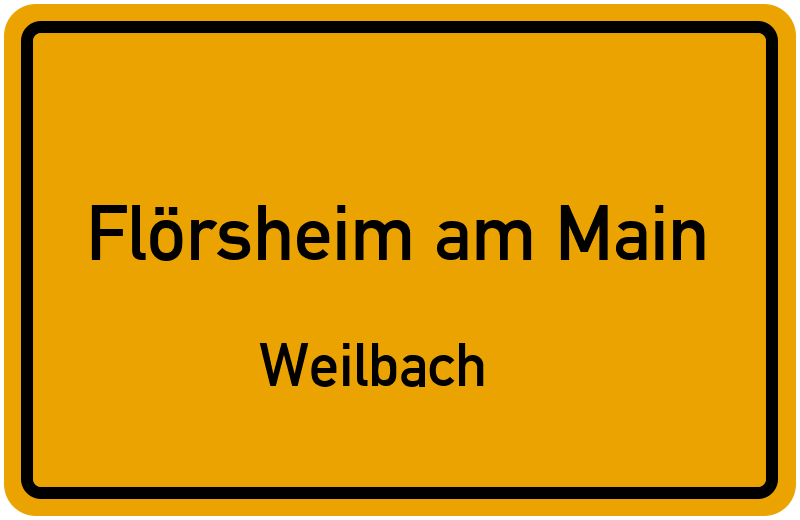 Ortsschild Flörsheim am Main