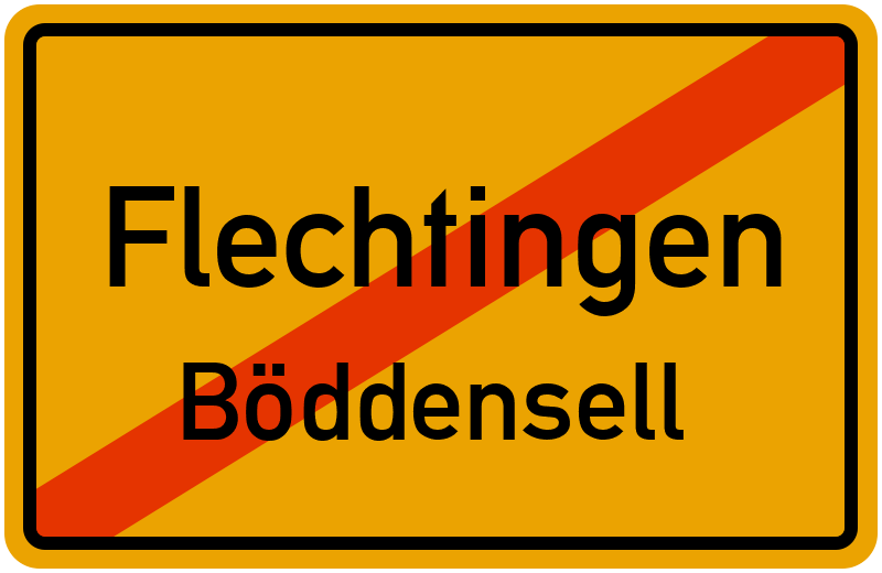 Ortsschild Flechtingen
