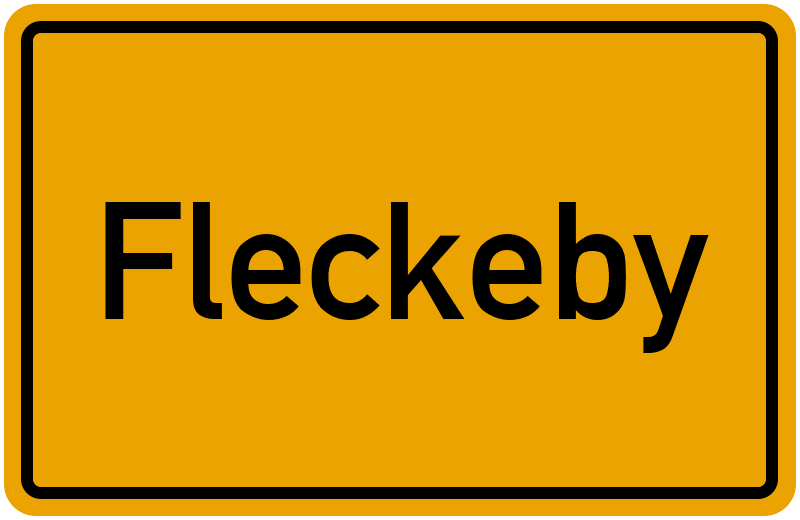 Ortsschild Fleckeby