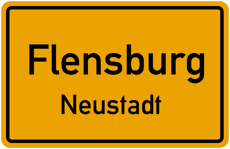 Ortsschild Flensburg