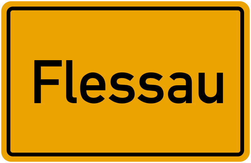 Ortsschild Flessau