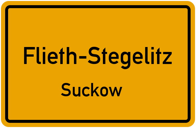 Ortsschild Flieth-Stegelitz