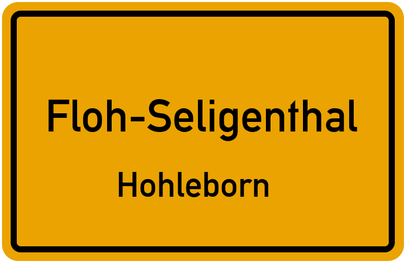 Ortsschild Floh-Seligenthal