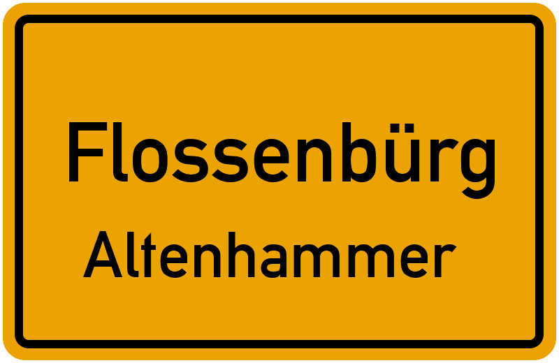 Ortsschild Flossenbürg