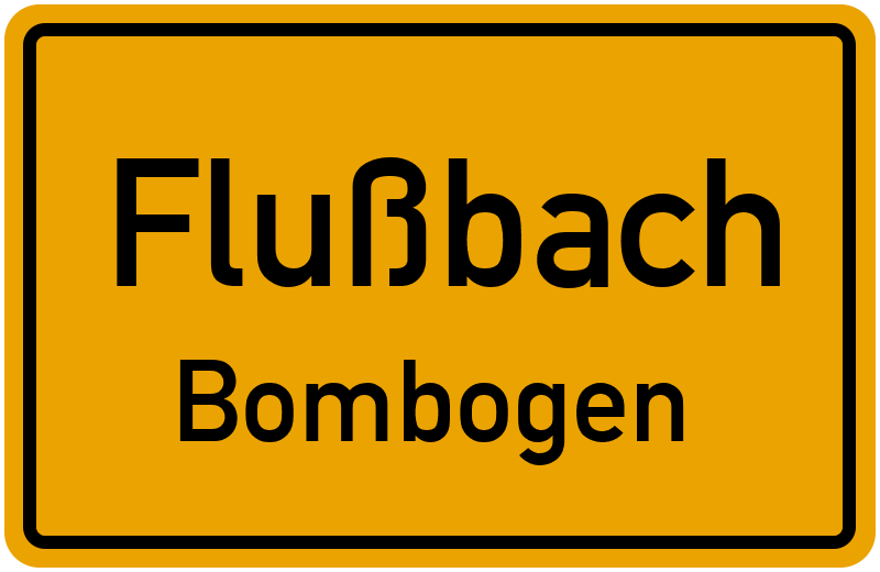 Ortsschild Flußbach