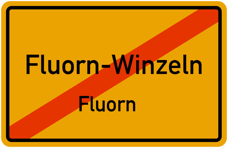 Ortsschild Fluorn-Winzeln