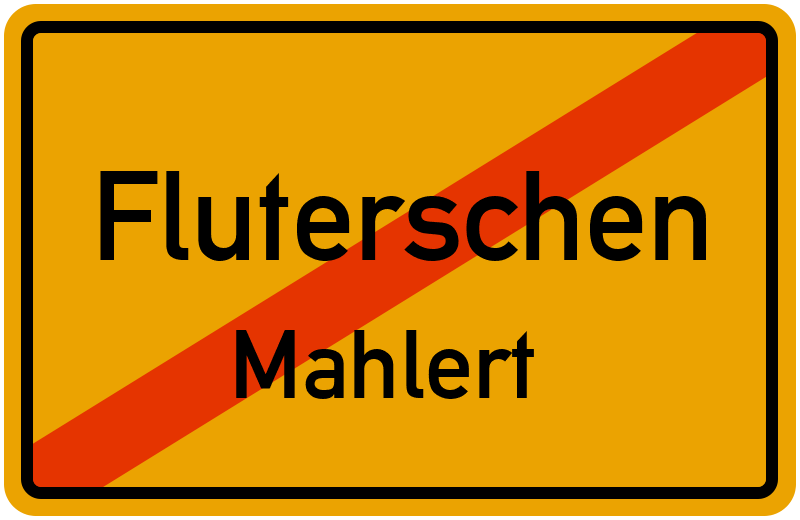 Ortsschild Fluterschen