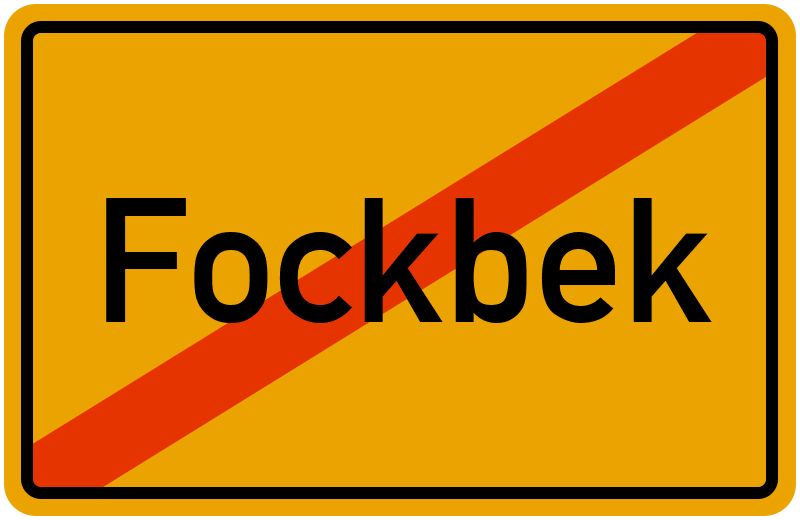 Ortsschild Fockbek