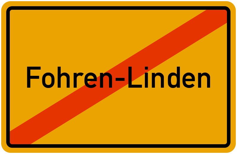 Ortsschild Fohren-Linden