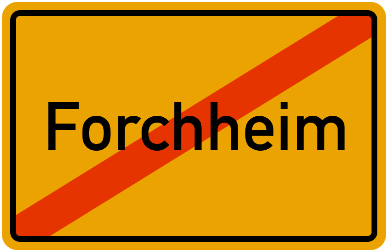 Ortsschild Forchheim