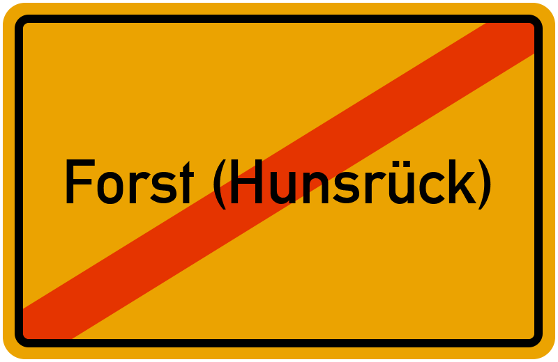 Ortsschild Forst (Hunsrück)