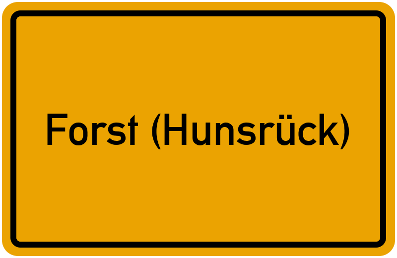 Ortsschild Forst (Hunsrück)