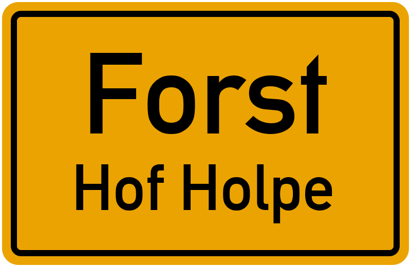 Ortsschild Forst