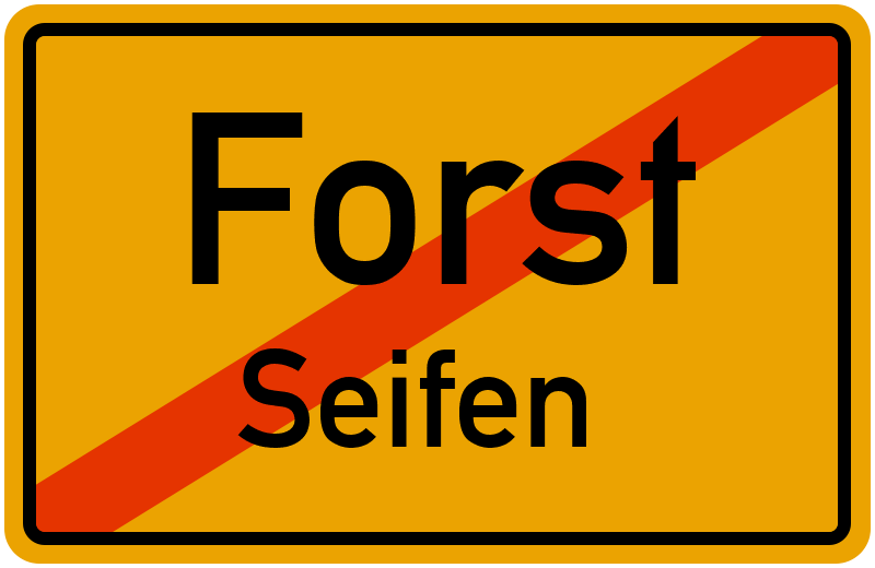Ortsschild Forst