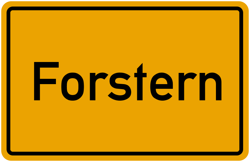 Ortsschild Forstern