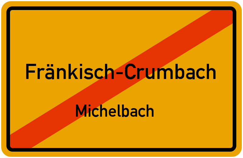 Ortsschild Fränkisch-Crumbach
